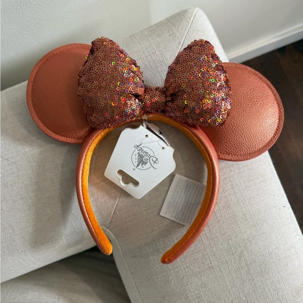 Loungefly Copper Sequin Backpack with Ears - Picture 4 of 5